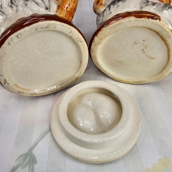 Vintage Ceramic Old Man Face Creamer‎ and Sugar Bowl Set with Lids - Picture 5 of 10